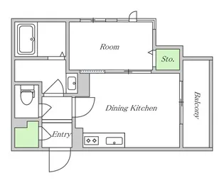 大阪府大阪市淀川区西三国1【アパート】の間取り