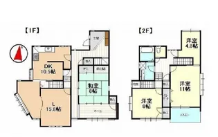 静岡県浜松市中央区蜆塚1【一戸建】の間取り