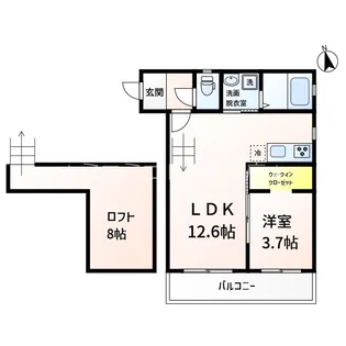 鹿児島県姶良市平松【アパート】の間取り
