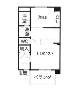 ファイブスター高田【1階】の間取り