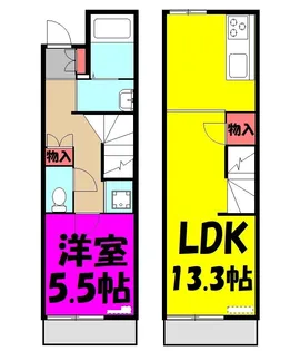 埼玉県羽生市大字羽生【アパート】の間取り