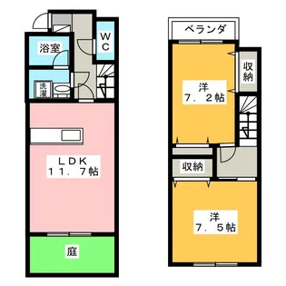 静岡県浜松市浜名区新都田5【一戸建】の間取り