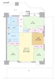 ダイアパレス幕張本郷【1階】の間取り