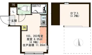 ハーモニーテラス荒川VII【1階】の間取り