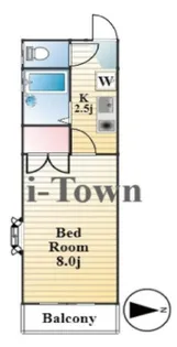 第2天貝コーポ【1階】の間取り