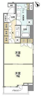 クインテット恵比寿【6階】の間取り