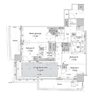 パークタワー晴海【25階】の間取り