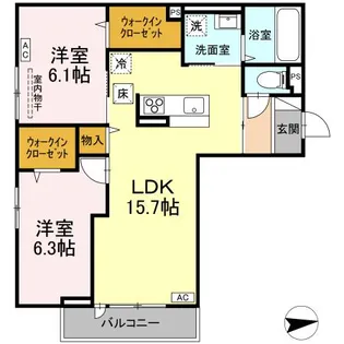 RESUA向中野 D棟【1階】の間取り