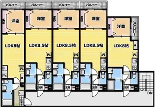 川越こもれびLycka【3階】の間取り