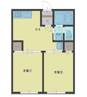 シティハイム 調布【1階】の間取り