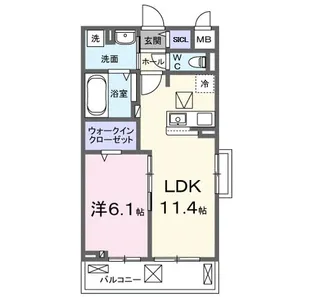 SYS大将軍【1階】の間取り
