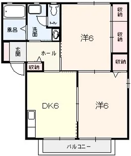グランデュール昴B【2階】の間取り