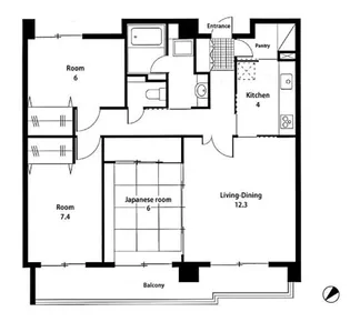 RUSSE田端不動坂(リュゼタバタフドウザカ)【3階】の間取り