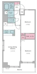 レジディア銀座東【10階】の間取り