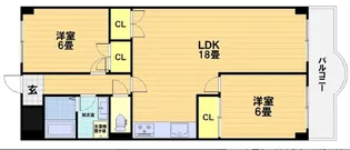 グレイスヴィラ阿部【7階】の間取り