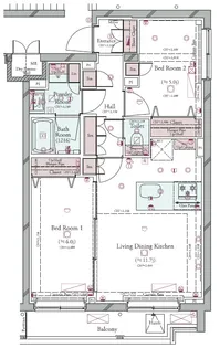 コンシェリア目黒本町 THE RESIDENCE【3階】の間取り