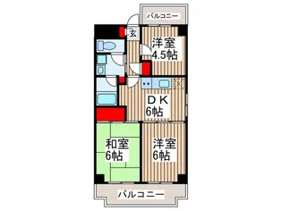 セントビレッヂ越谷【6階】の間取り