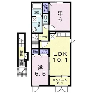 コントロ ルーチェ【2階】の間取り