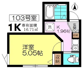 アーバンライフ国立東【1階】の間取り