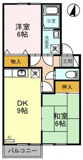 ハピネスホンゴウ A【2階】の間取り