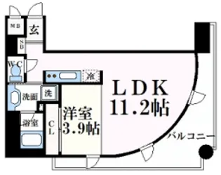 インペリアル新神戸【3階】の間取り