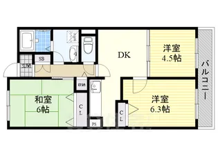 ドミールカメリア【3階】の間取り