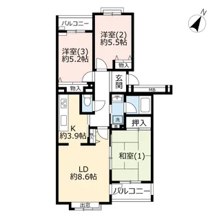 UR八王子みなみ野シティヴェルディールみなみ野西【1階】の間取り