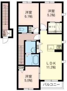 エトワル D【2階】の間取り