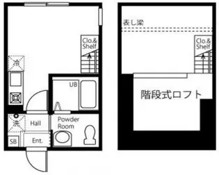 ハーミットクラブハウス東急日吉【1階】の間取り