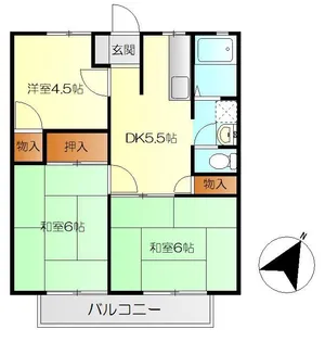 ガーデンフラット【2階】の間取り