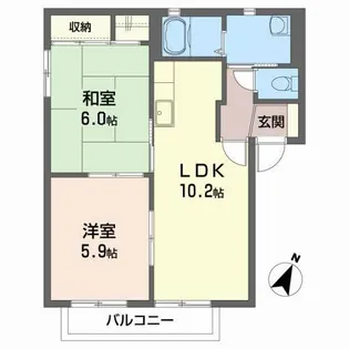 バリュージュ豊田A【2階】の間取り