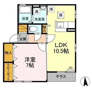 ジュネセゾン【2階】の間取り