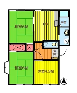 サンシャインハイツC【1階】の間取り
