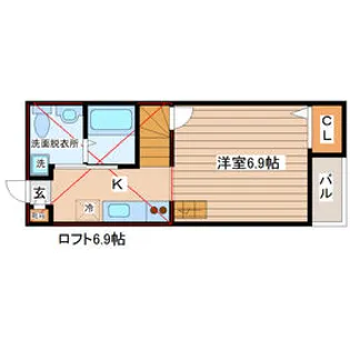 Gran de 愛宕橋【1階】の間取り