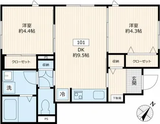 仮称根岸コスモポリタン【1階】の間取り