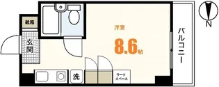 コーポラス岡本【3階】の間取り