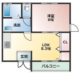クローバーハウス【2階】の間取り