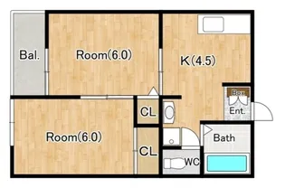 ジーライズ船橋上山町2【2階】の間取り