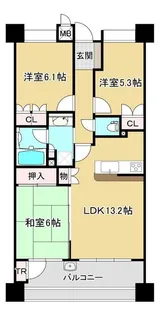 セレーノエストヴィア【10階】の間取り