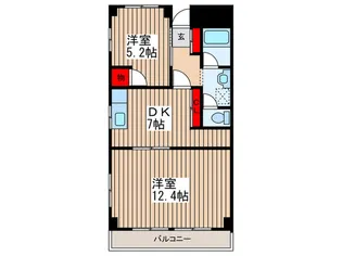 砂サンシャインシティ1番館【7階】の間取り