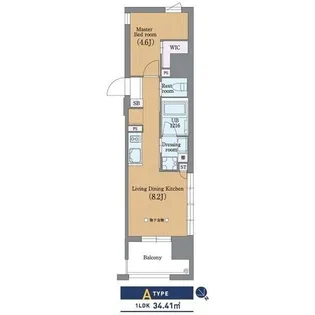 ラクレイス平尾山荘通り【4階】の間取り