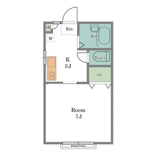 フラッツ松原【2階】の間取り