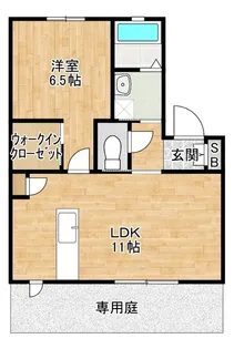 スプリング・ローズ【1階】の間取り