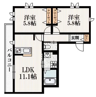 セレーノカーサ【2階】の間取り