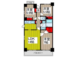 Comfort Stage【10階】の間取り