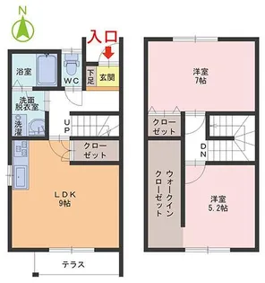 カーサ・エスポワール【1階】の間取り