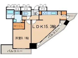 一条タワー金山【3階】の間取り