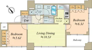 T-puente【7階】の間取り
