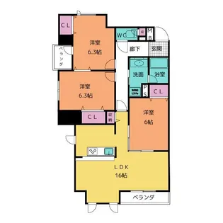 CORTILE MARUFUKU【2階】の間取り