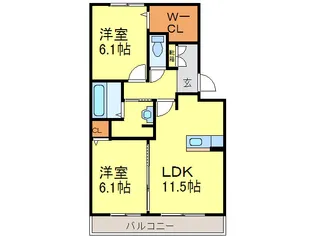アース・フレンドリー大野城【2階】の間取り